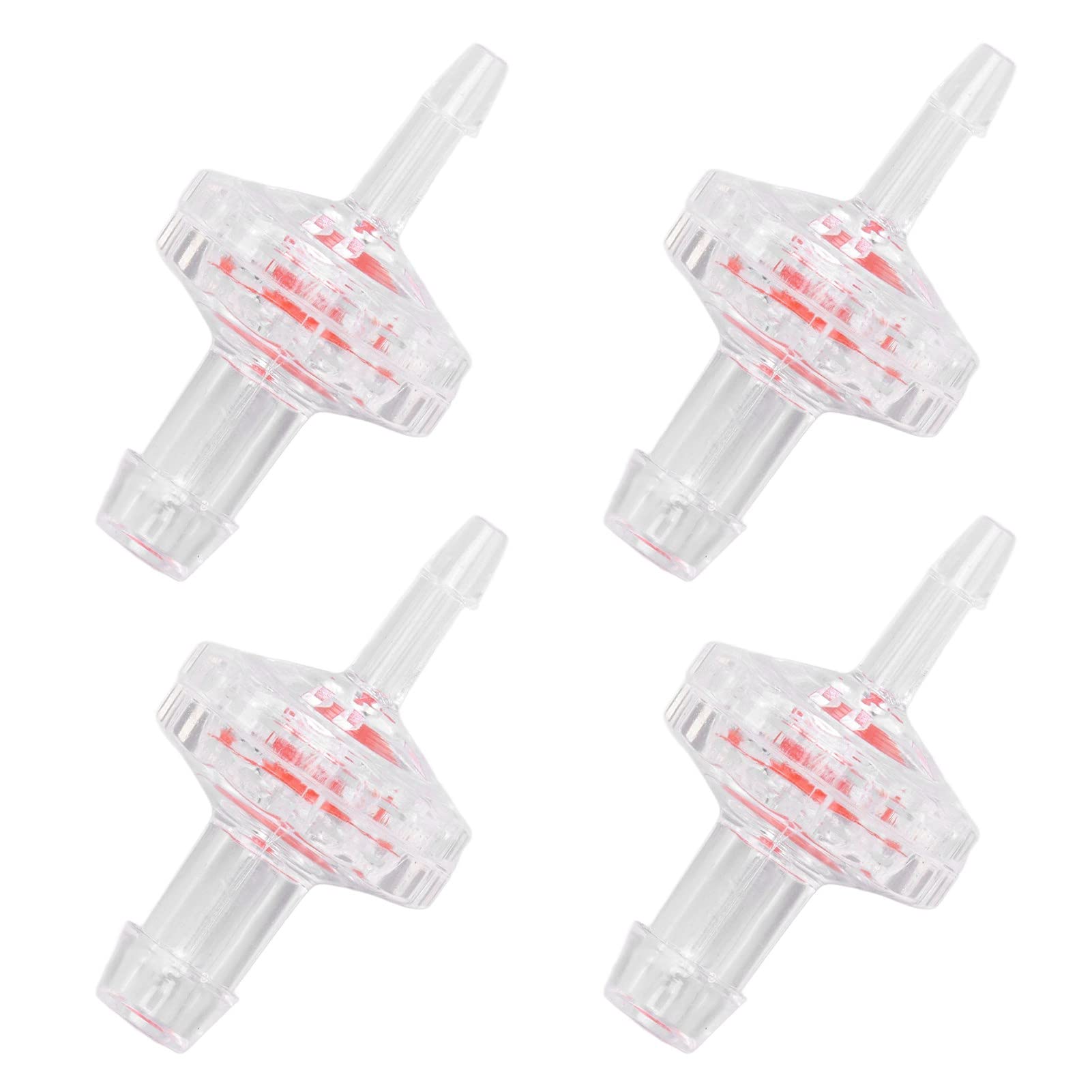 Lot De 4 Clapets Anti-retour Unidirectionnels 8mm - En Plastique Blanc Pour Traitement D'eau Et Purification D'air