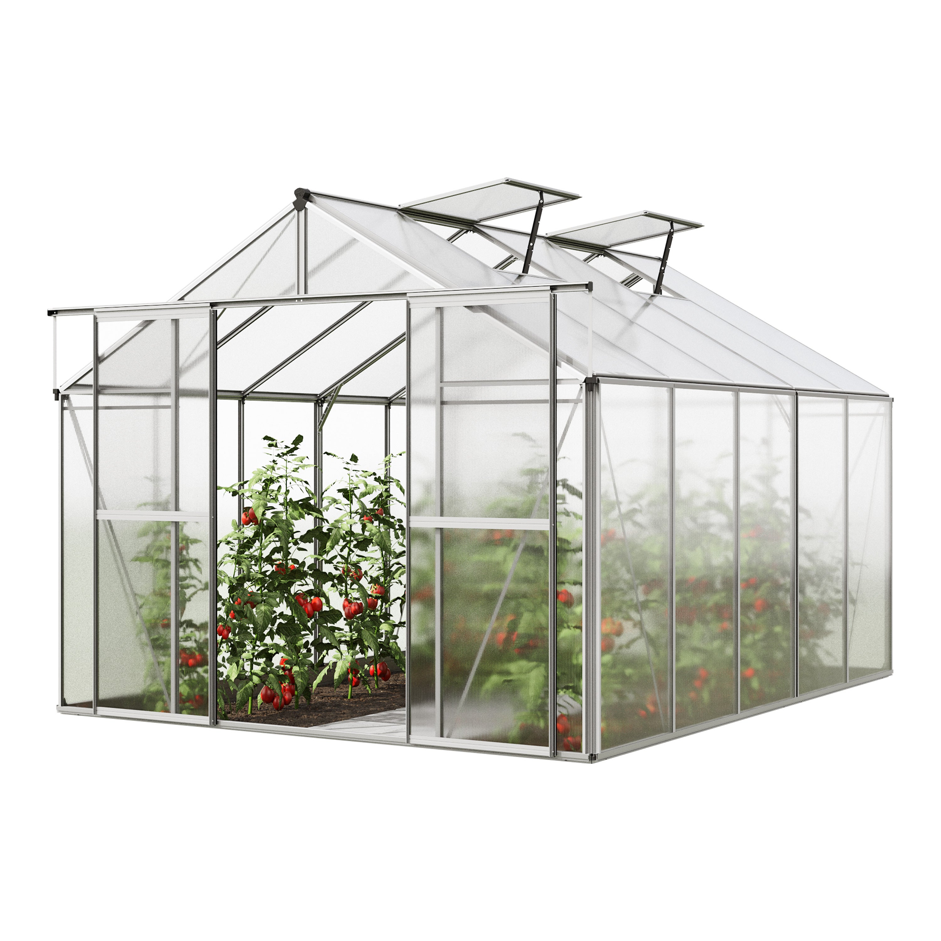 GFP Szklarnia Orchidee 5 rama aluminiowa 256 x 317 cm panele poliwęglanowe