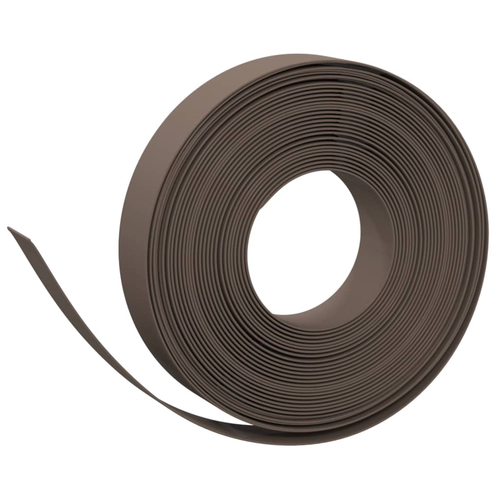 Bordure de jardin 4 pcs polyéthylène marron 10 m 10 cm - 3