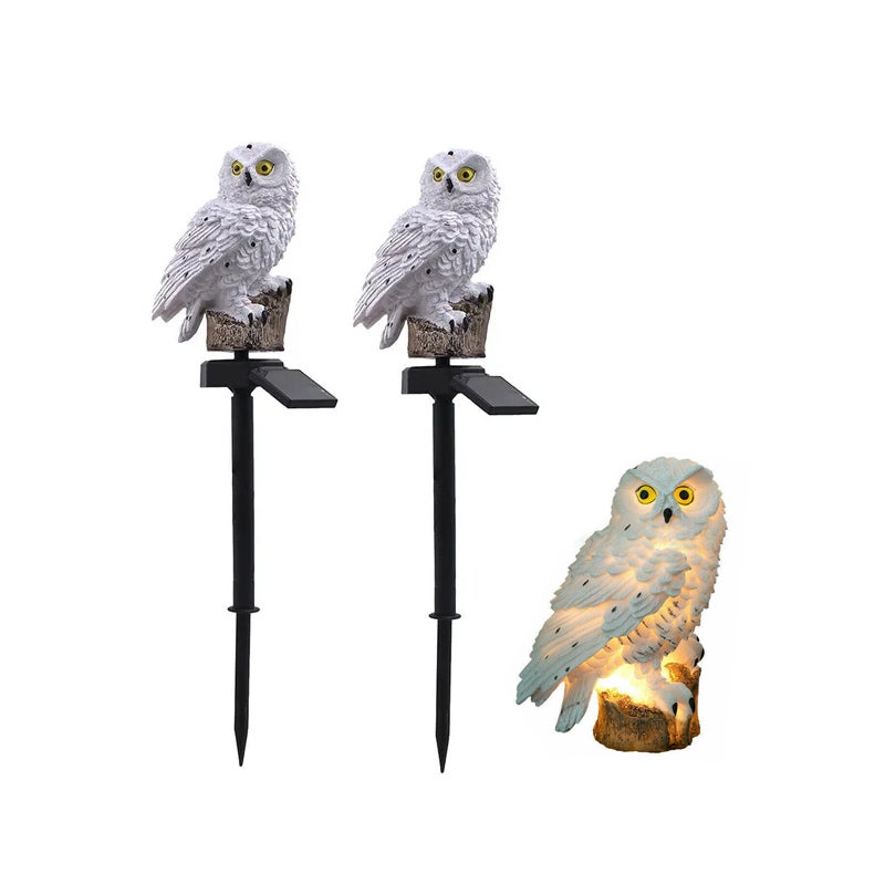 2 sztuki LED słoneczne światła trawnikowe papuga zwierzęta sowa światła ogrodowe wodoodporne światła dekoracyjne światła słoneczne