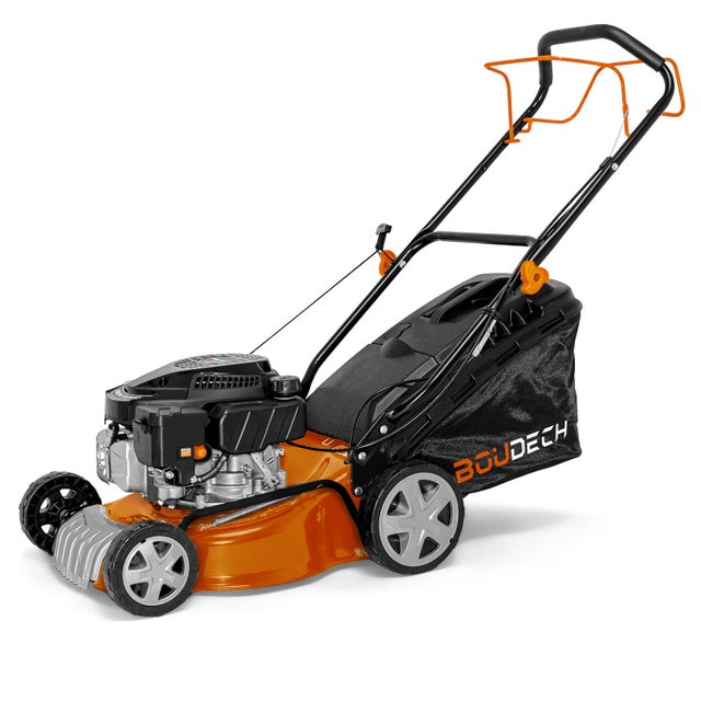 Cortadora de césped autopropulsada motor de combustión 145cc 3KW OHV 4 tiempos mulching mulching ancho de corte 400mm.