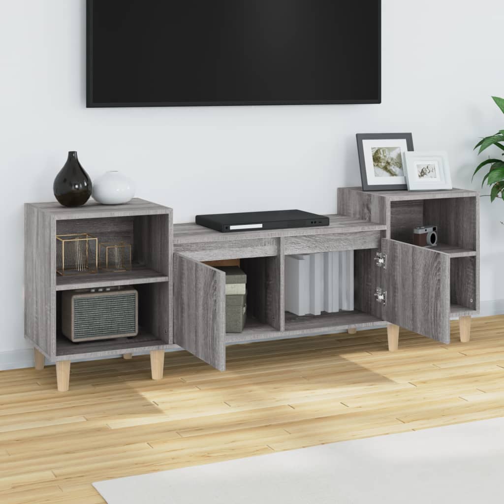 Meuble TV Sonoma gris 160x35x55 cm Bois d'ingénierie - COMFORTXL - 2