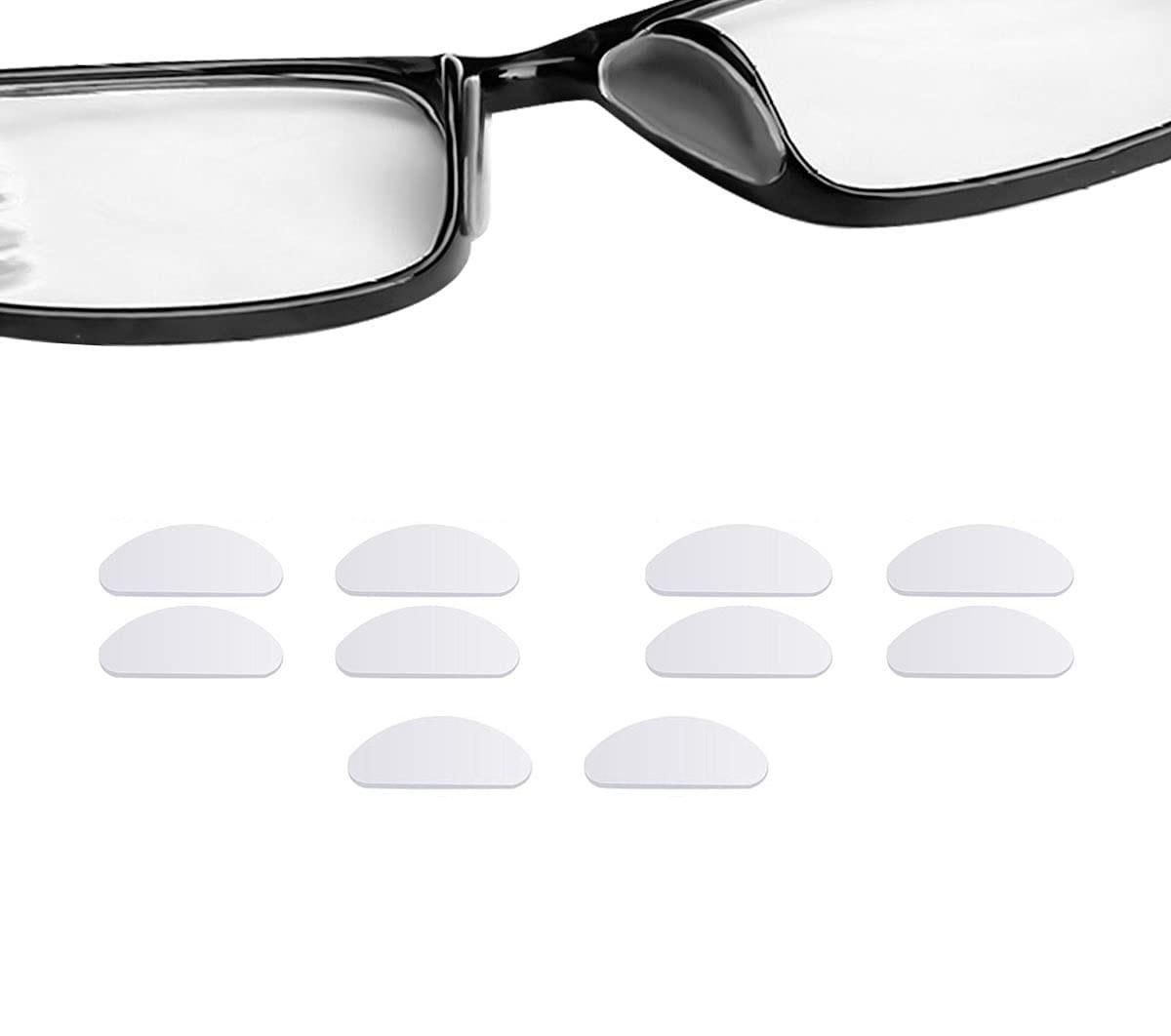 Plaquettes nasales pour lunettes en silicone transparent paires