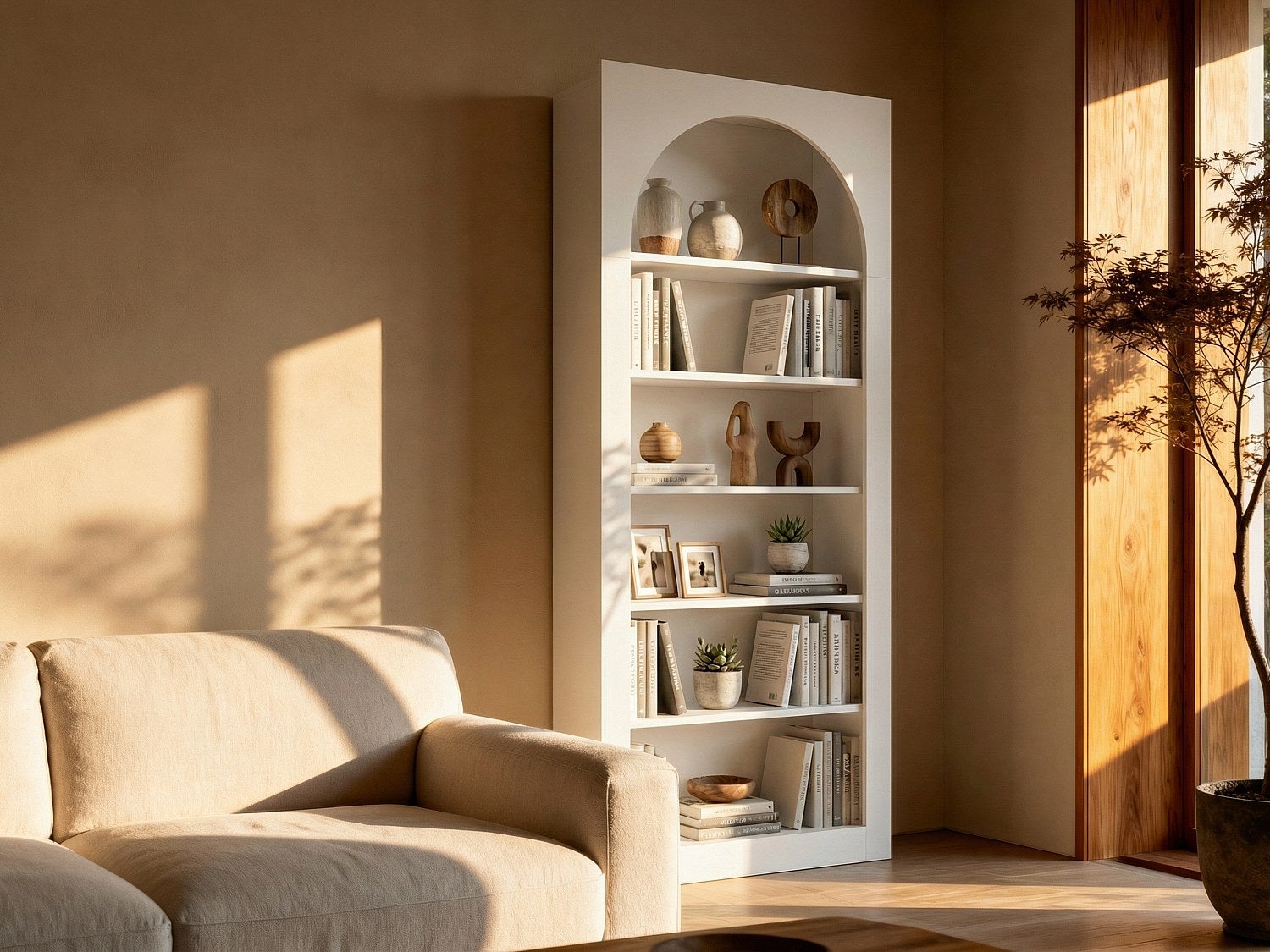 Biblioteczka z 6 wnękami - Biały - CYMORA
