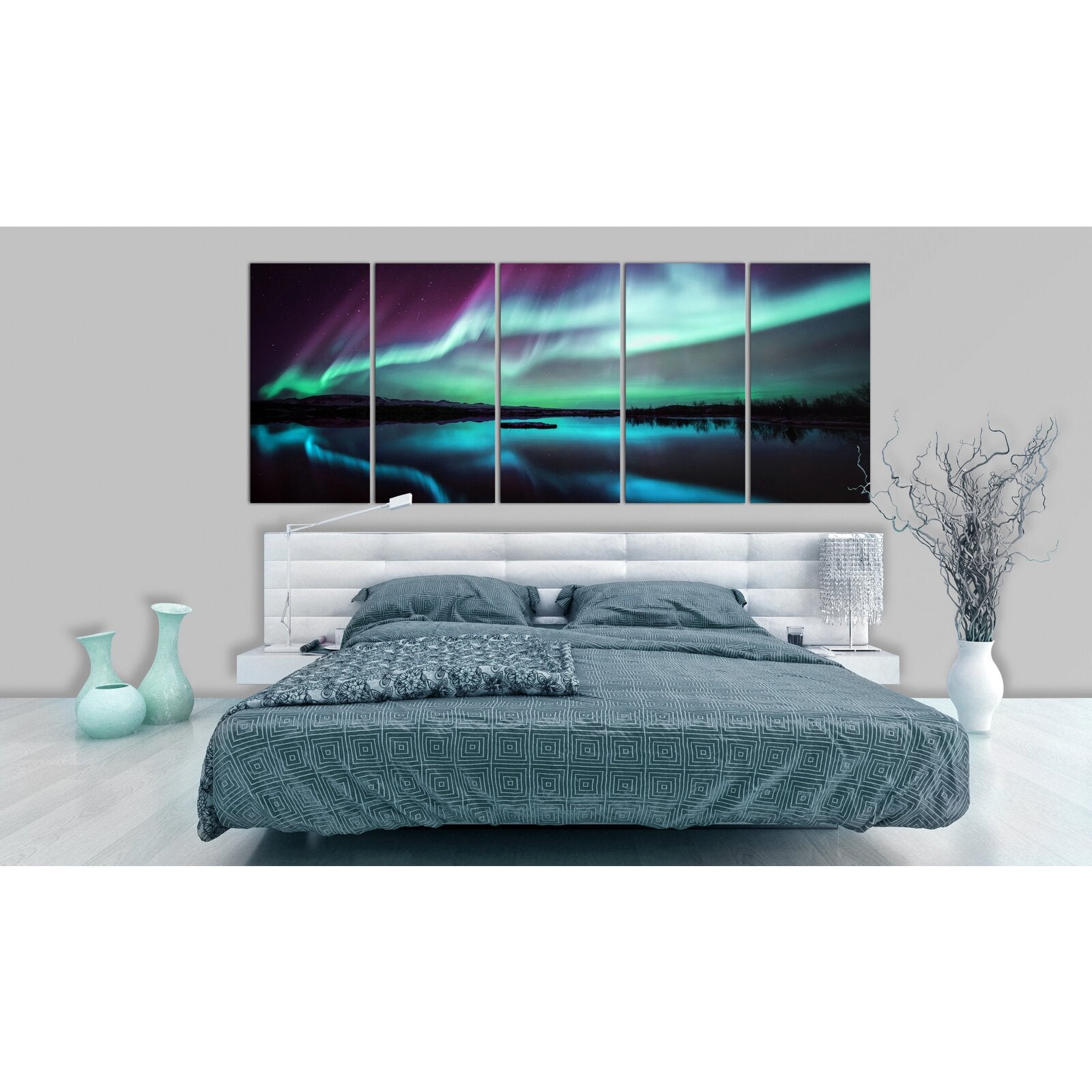 Tableau rubans bleus I - 225 x 90 cm - 2