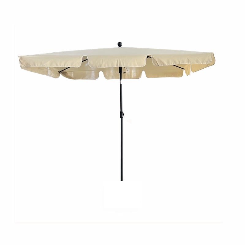 Parasol ogrodowy FLOKS z ochroną UV beżowy waga 2,8 kg wymiary 200x123x235 cm