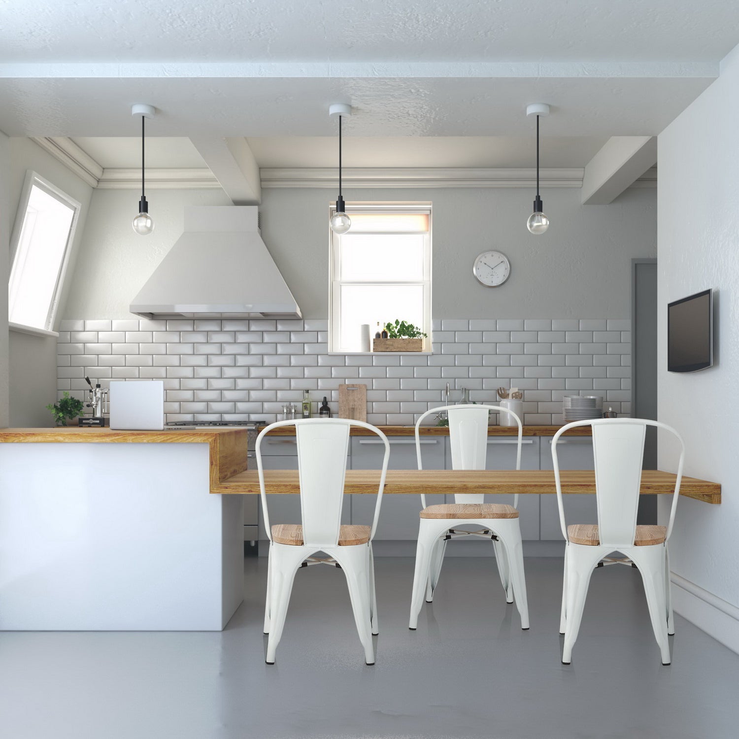 Sedia VANTAGGIO COMFORT W Metallo bianco / Seduta in vero legno chiaro hjh OFFICE - 4