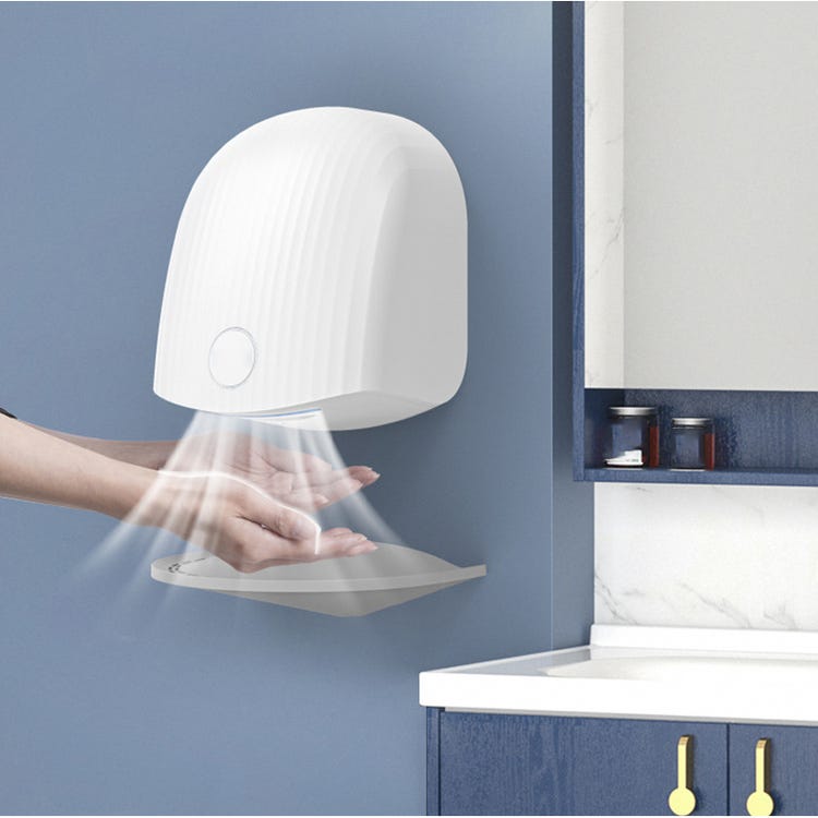 Sèche-mains automatique : efficace, pratique et intelligent, installation sans perçage (avec bac de récupération) - 4