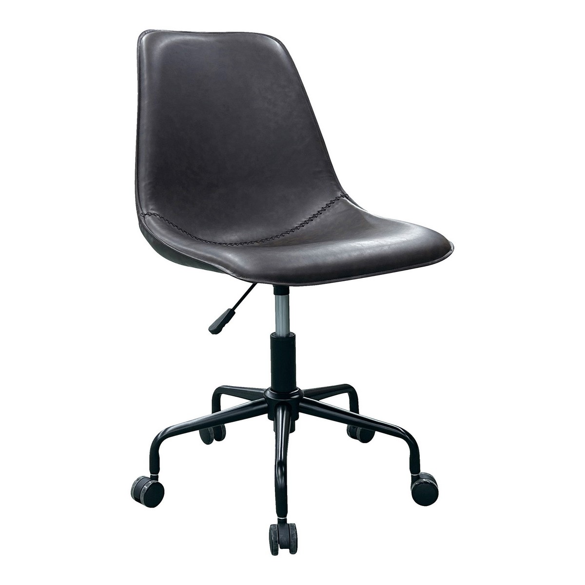 Krzesło do Biurka Mnich, Skóra Syntetyczna, Brązowy, Seven Design