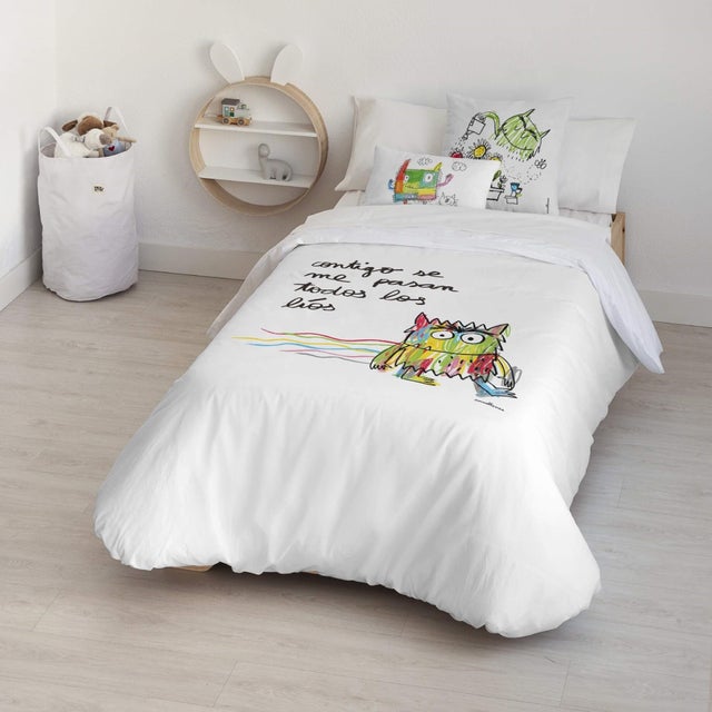 Housse de couette en coton avec boutons Líos Castellano - 155x220 cm