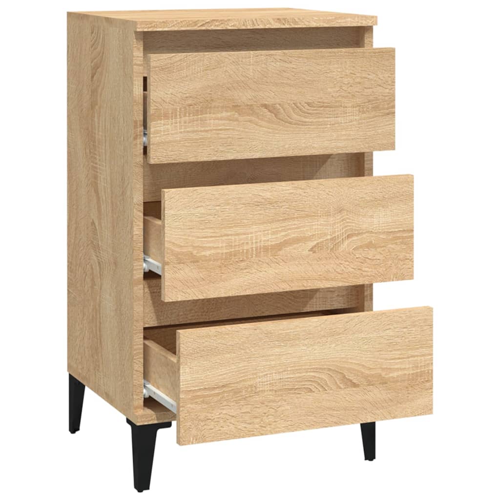 Table de chevet chêne sonoma 40x35x70 cm bois d'ingénierie - 5