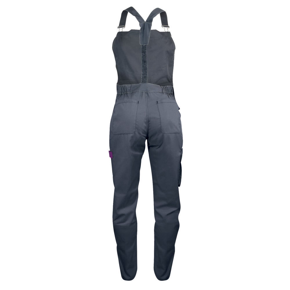 Salopette de Travail Femme Gris et Violet - Fashion Sécurité - Résistante, Confortable et Tendance - Bricolage et Jardinage - 44 - Taille 44 - 4