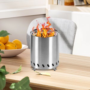 Brasero De Mesa Sin Humo – Mini Chimenea De Acero Inoxidable Para Exterior Y Camping