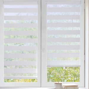Store Plissé Klemmfix Imprimé Elba Blanc 75 X 130 Cm - Moderne Et Facile à Installer