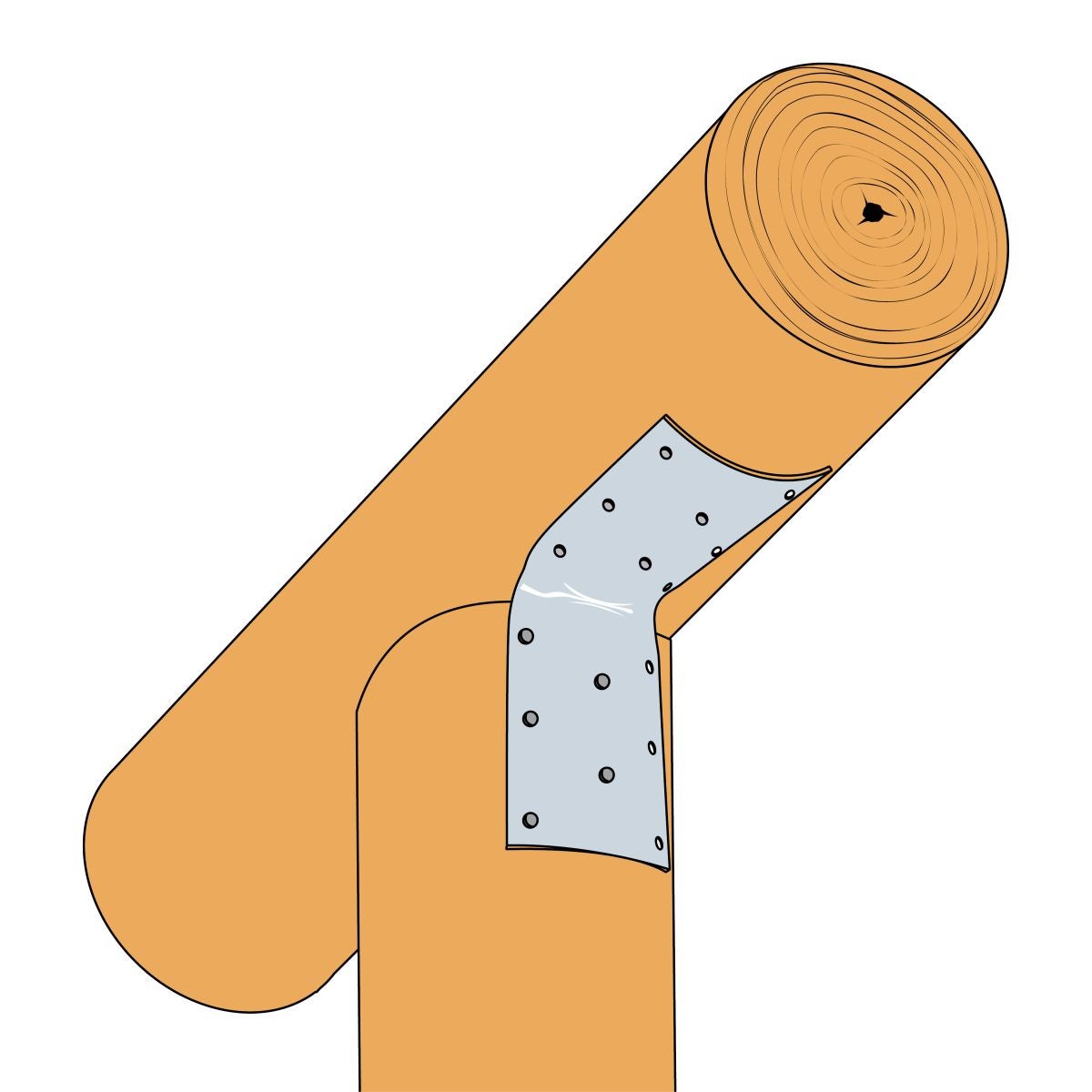 Equerre pour bois ronds diamètre 80 à 140mm - SIMPSON - 2