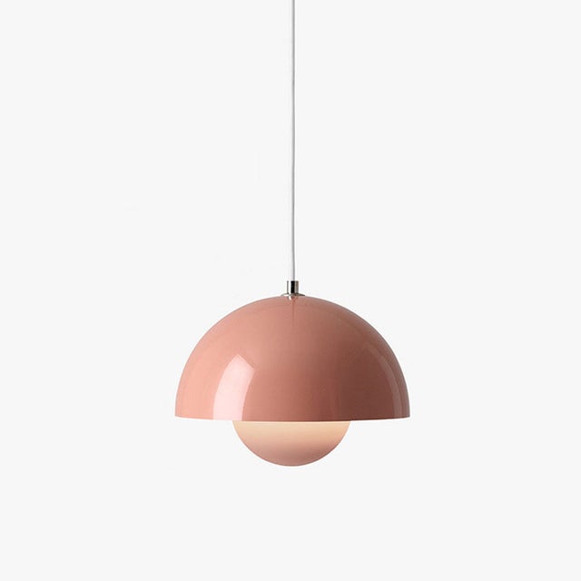 Żyrandole LED, lampa wisząca w kształcie pąka kwiatowego z żarówką do salonu i jadalni, 23 cm, 3000k-6000k, różowy