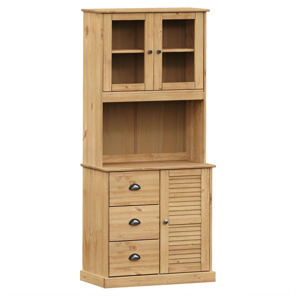 Meuble De Cuisine Haut Avec Plan De Travail - 40x75x180 Cm - Rangement 4 Compartiments, étagères Réglables - Blanc Naturel