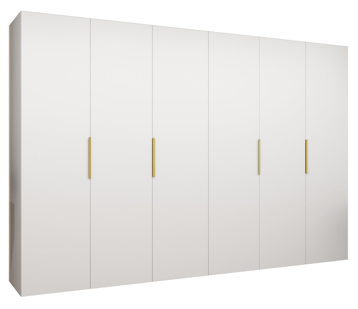 Szafa uchylna otwierana Marbella 1 300 x 52 x 202 cm biały + u. złoty Abiks Meble