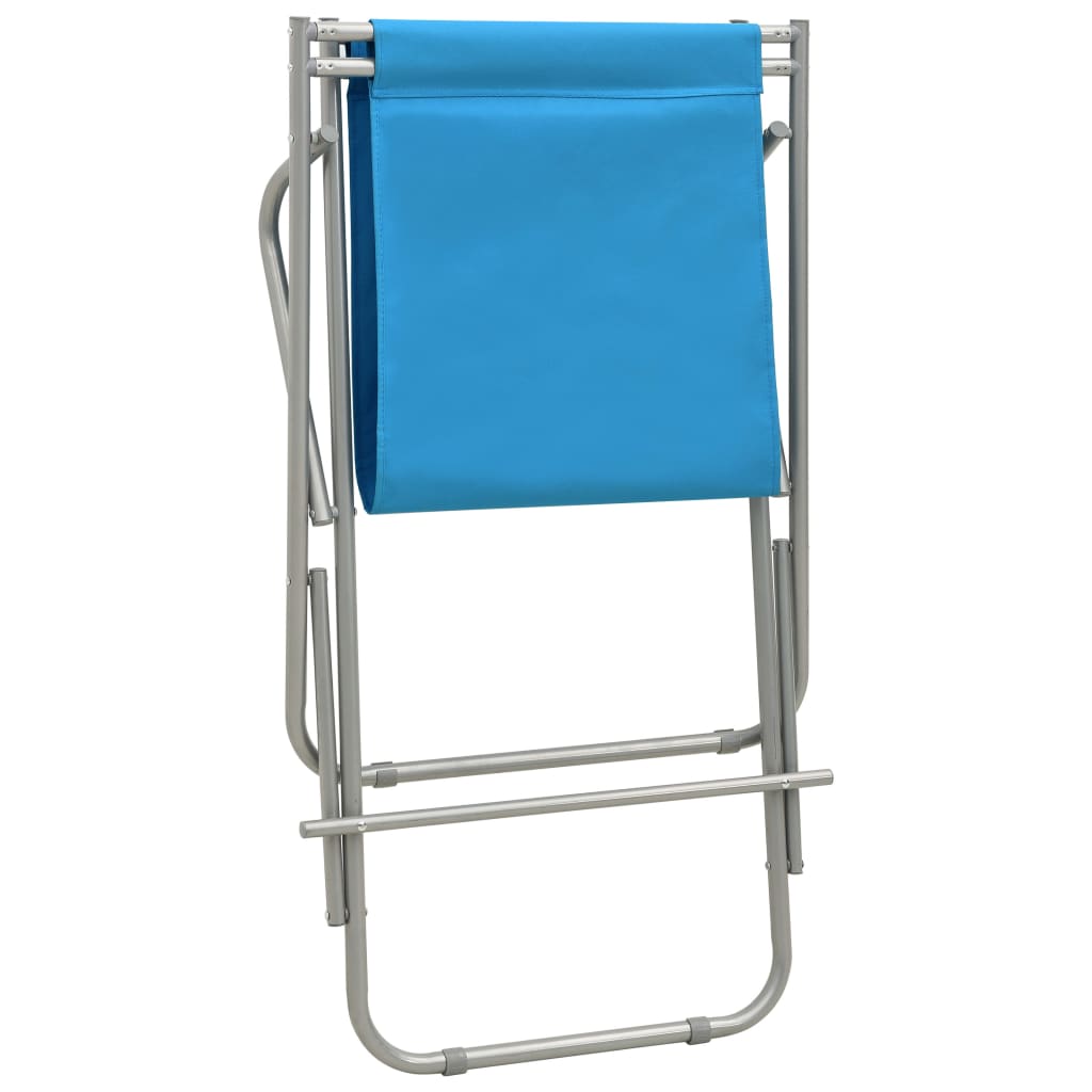 Chaises à bascule 2 pcs Acier Bleu - 8