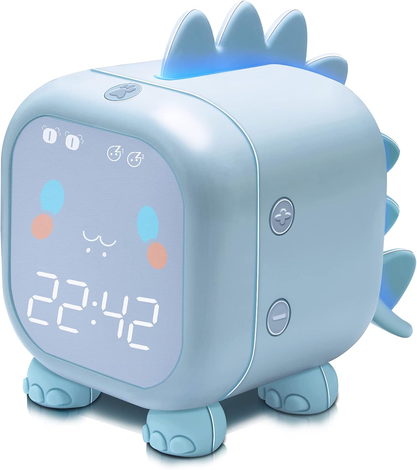 Sveglia Digitale Per Bambini A Forma Di Gatto, Con Allenatore Del Sonno, Luce Notturna Multicolore, Timer Pisolino, 8 Suoni, Ricaricabile USB