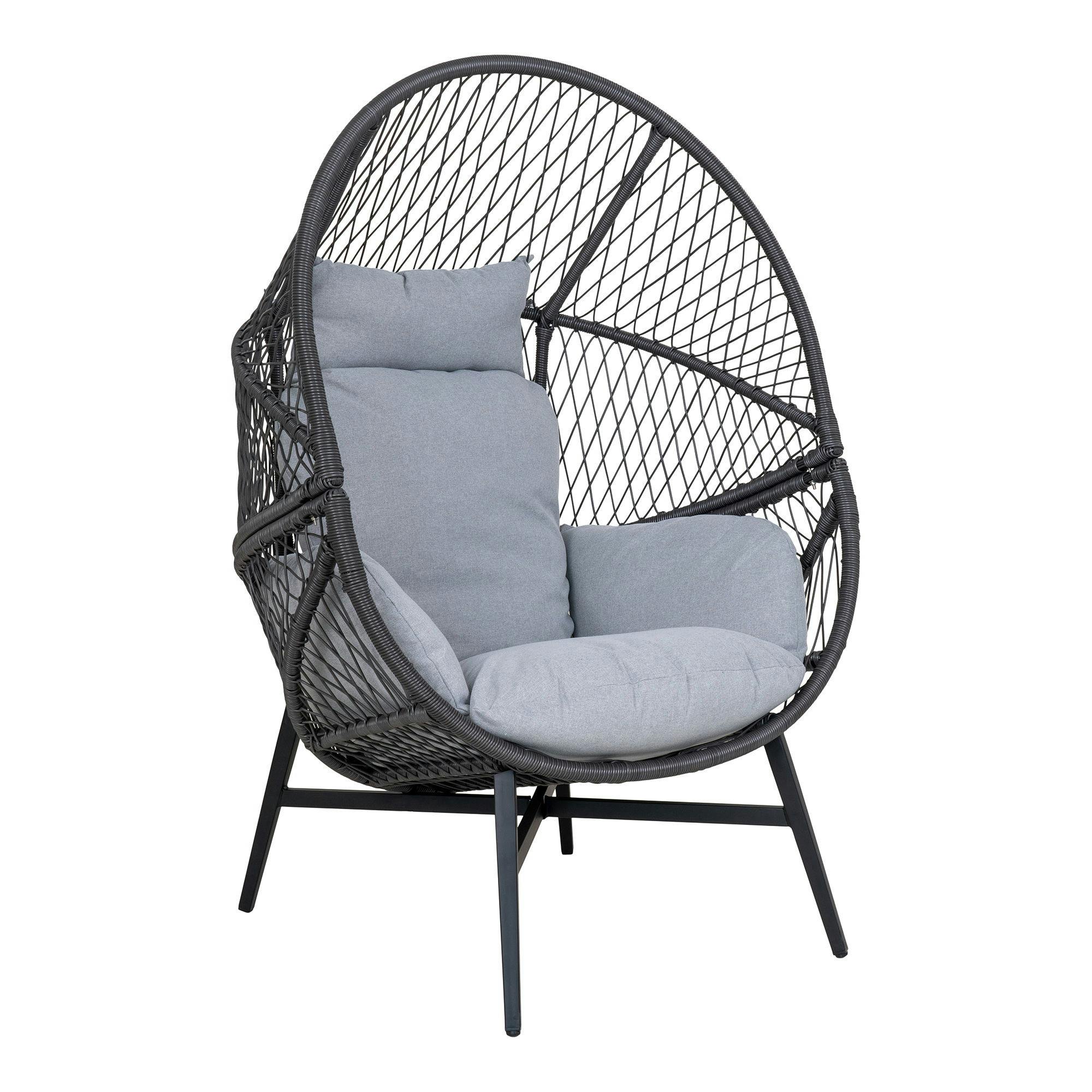 Fauteuil œuf sur pieds finition noire SOUTH BEACH - 2