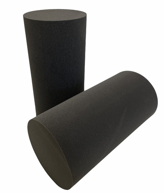 Bass trap Cilindro | Non ignifughi - Diametro 40 Cm - altezza 80 Cm pannelli fonoassorbenti insonorizzanti parete alta densità