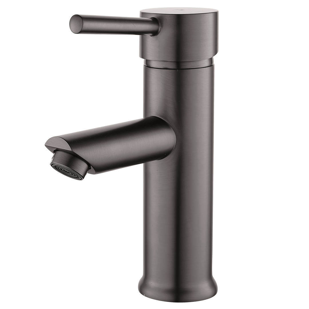 Deco bateria umywalkowa niskie szary metaliczny