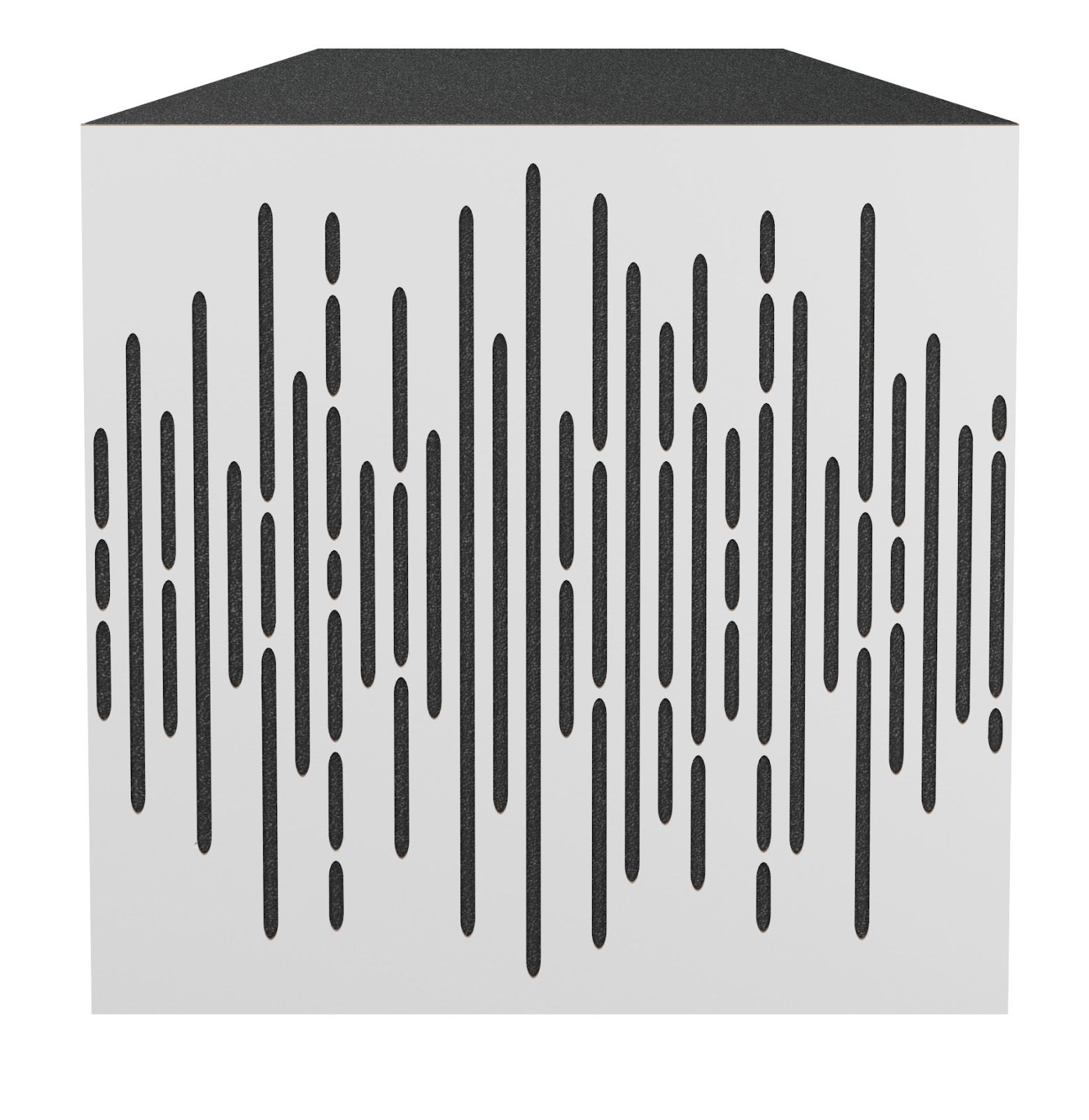 Lot de 2 Pièges à basses WAVE acoustiques insonorisants 50x50x10 cm -MDF perforé laminé et mousse acoustique -Blanc - 2