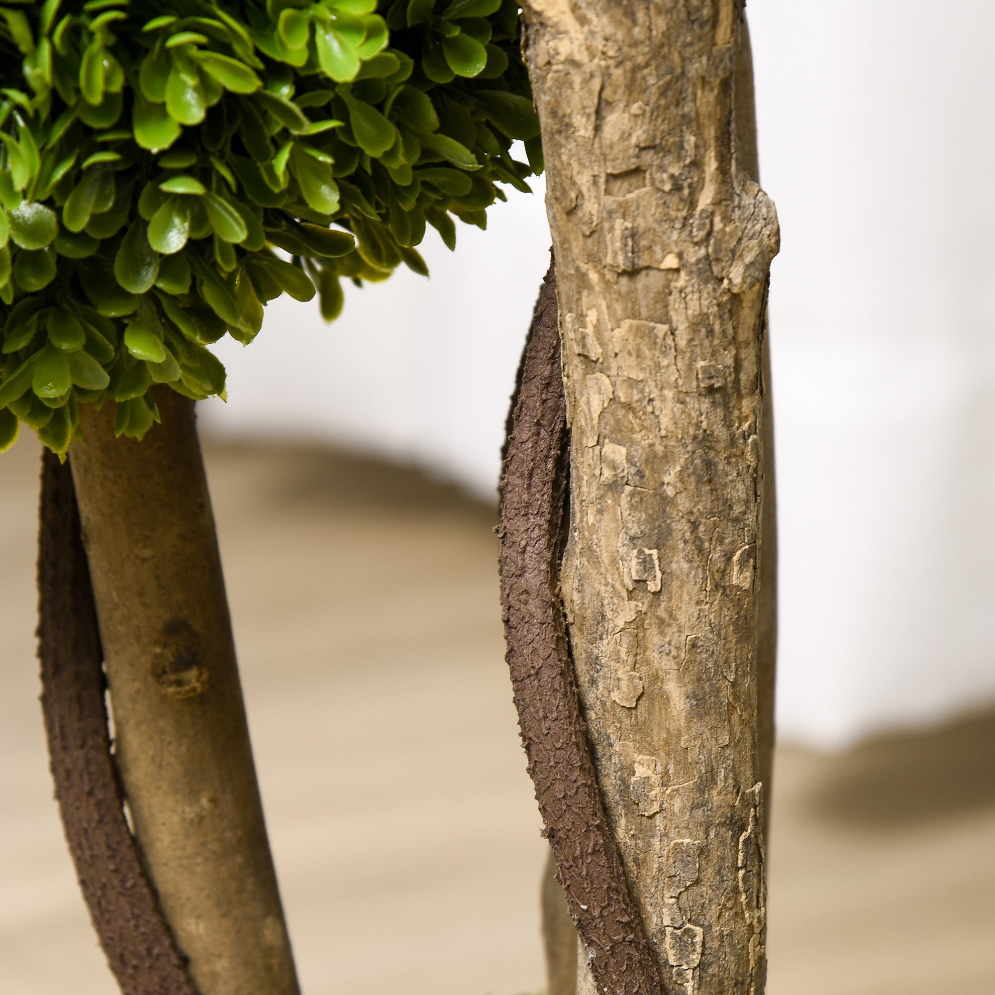 Plante artificielle buis 90 cm en pot avec protection UV, fausse plante verte décorative - 4