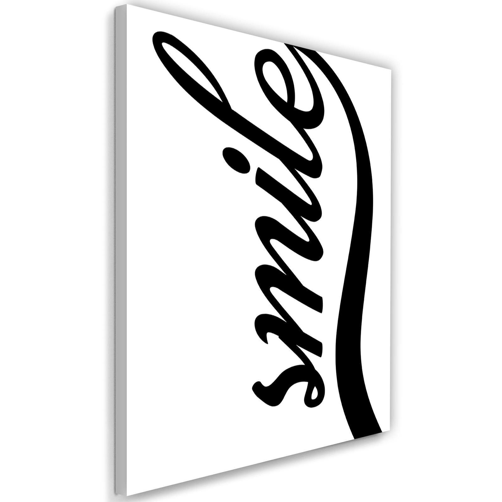 Obraz na płótnie, Smile na białym tle 60x90