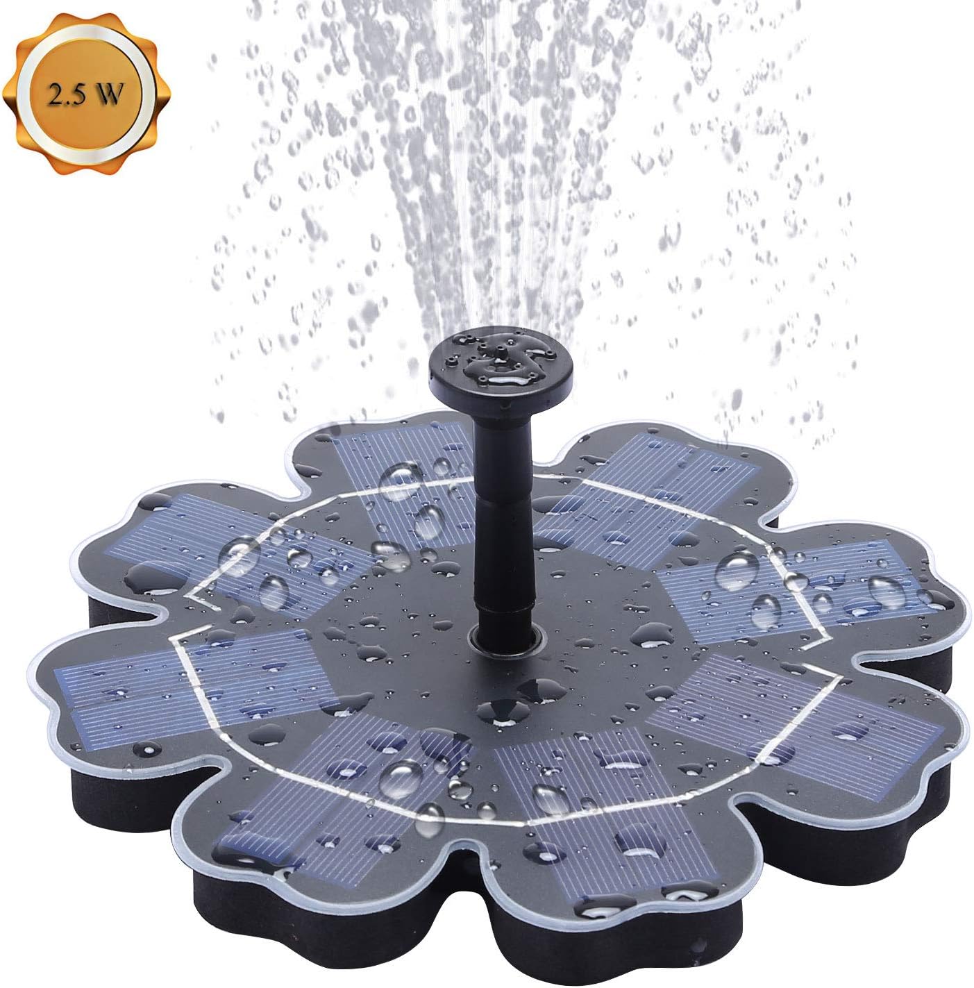 Solarna Pompa Wodna, 2.5W Solarna Pompa do Basenu Fontanna dla Ptaków Pływająca Pompa Zewnętrzna do Cyrkulacji Wody Solarna Kaskada do Basenu, Ogrodu