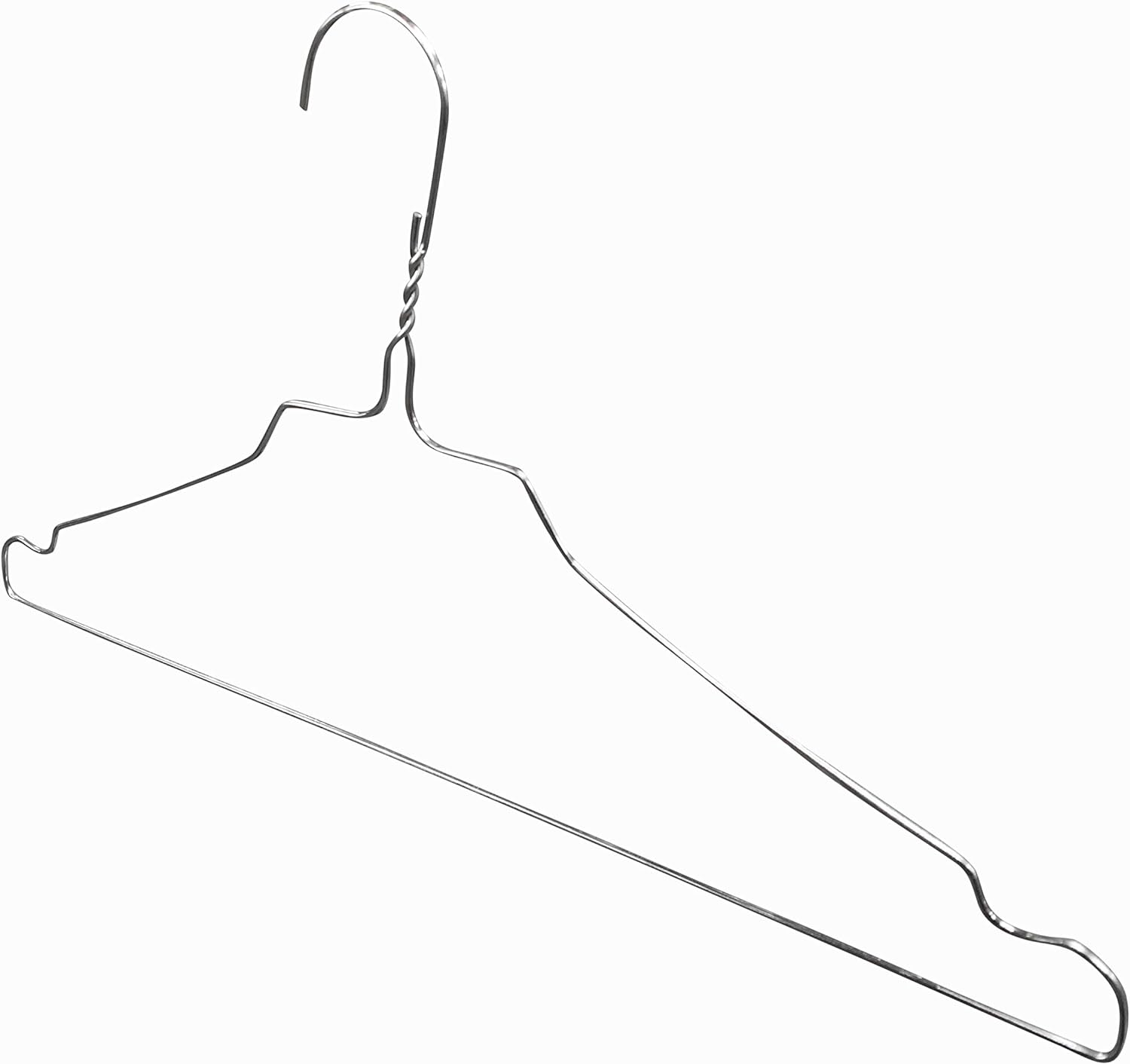 Kiroplast 100 Grucce Lavanderia Metallo Stireria Appendini per Camicie Magliette T Shirt Stampelle Ferro Zincato T-Shirt 40 cm - 3