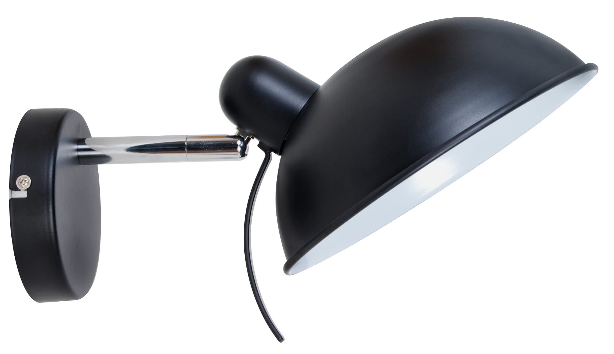 Kinkiet ścienny Durio czarno-biały-chromowany 1xE14x40W wym: 14 x 21 x 30 cm metal IP20 Candellux