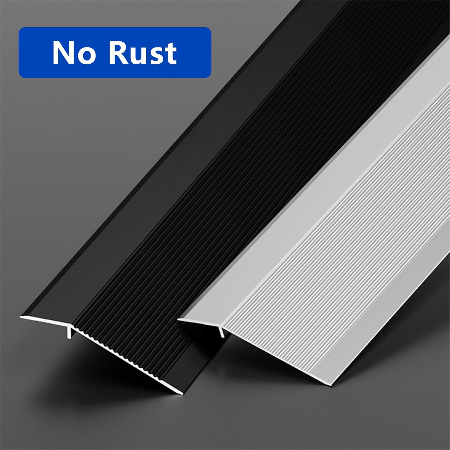 Rampe de seuil en alliage d'aluminium, largeur 10 cm, profil de transition pour seuil de porte, convient aux pentes de 10 à 35 mm - Noir, 0,9 m - 5