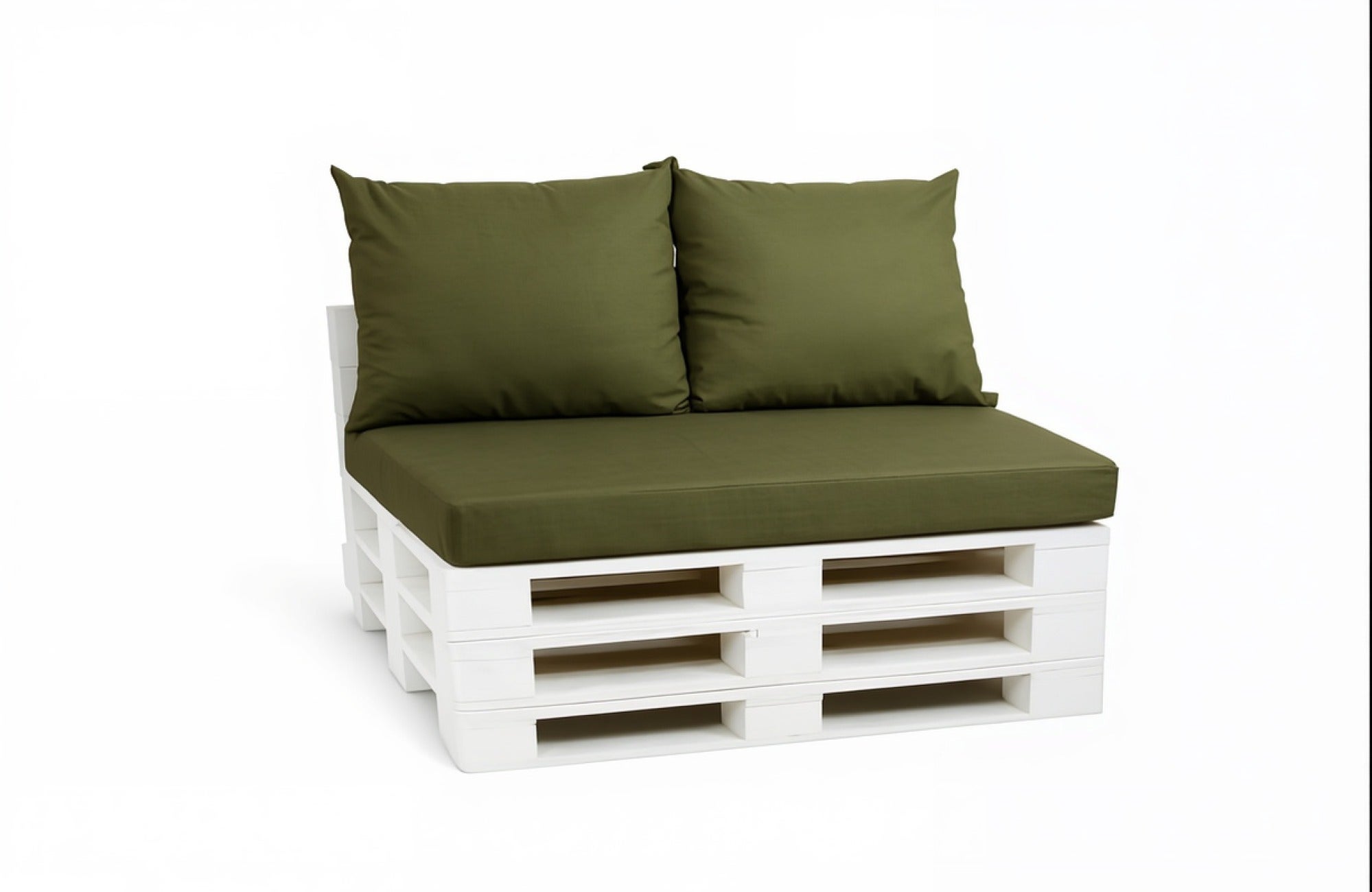 Zestaw poduszek na meble z palet 120x50 cm + 2x 60x50 cm, kolor zielone, zdejmowane pokrowce, do ogrodu i na balkon