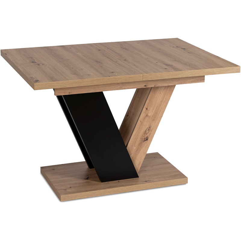 Stół Rozkładany Nowoczesny Salon Jadalnia Czarny Dąb Artisan CLARK 120/160