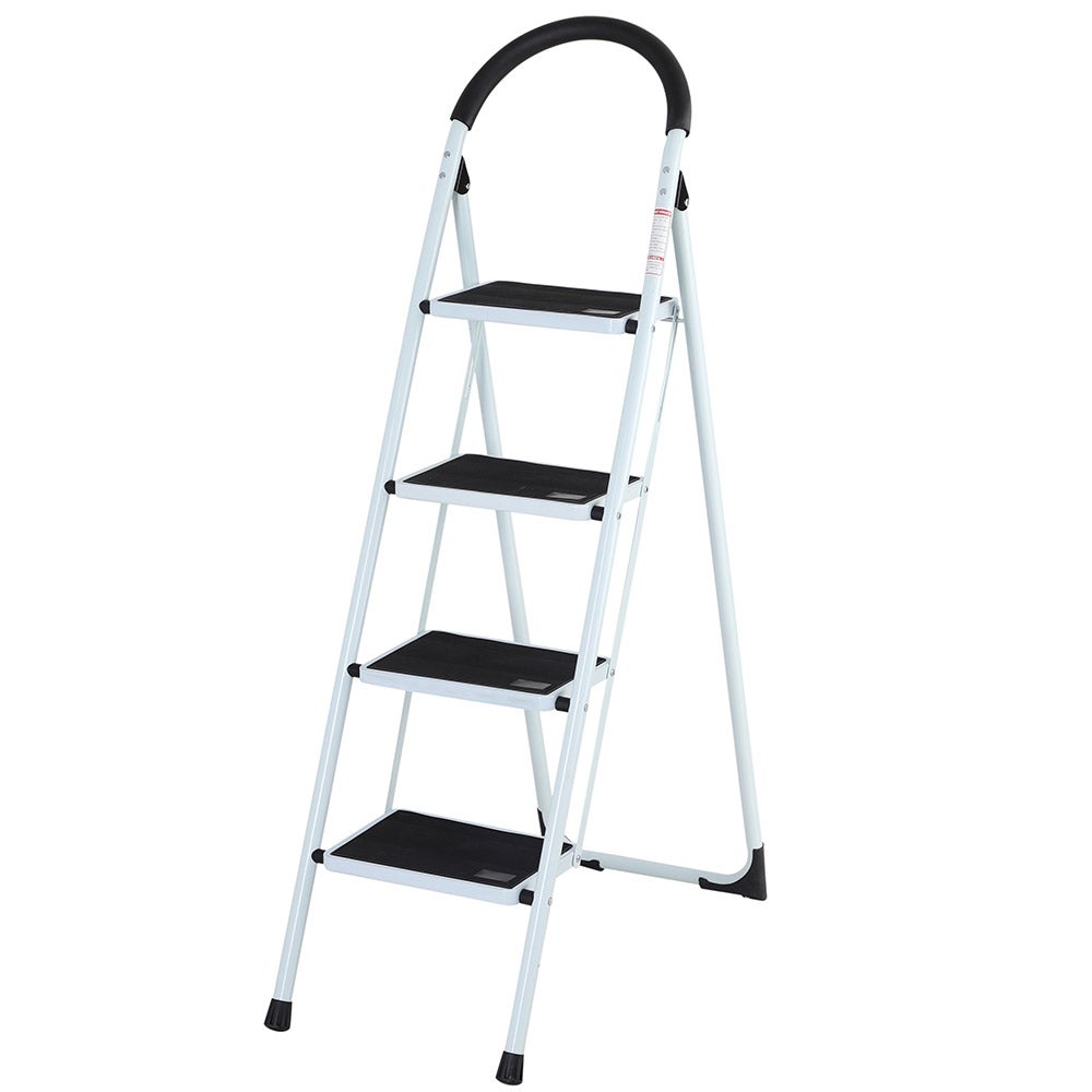 Scala Domestica Compatta Sgabello Scala In Alluminio 3 Gradini | Doppia Salita, Portata 150 Kg | Piedini Antiscivolo E Pieghevole Scaletta 2 Gradini - Foto 10