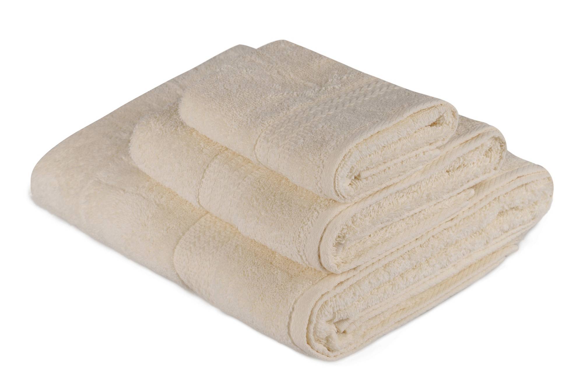 Set 3 prosoape baie RAINBOW, crem, bumbac 3buc