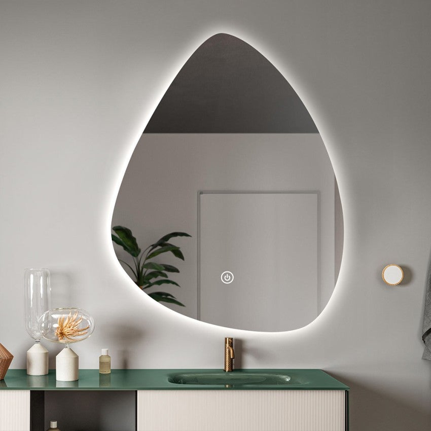 Specchio Da Bagno 50x70cm, Touch, LED Regolabile, 3 Colori Di Luce Antinebbia Design Moderno E Pratico Frame 94394912