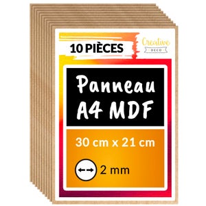 Panneau Fond De Meuble 12 Planches Contreplaqué Tilleul 2mm - 30x21cm Pour Laser, Découpe, Bricolage Plaque Modélisme Maquette