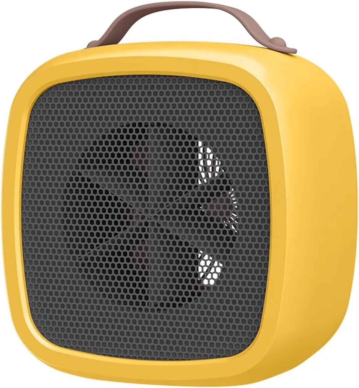 Miniaturowy, przenośny grzejnik elektryczny o mocy 500 W, wydajny i cichy, idealny do domu i biura, idealny na zimę (kolor: żółty)