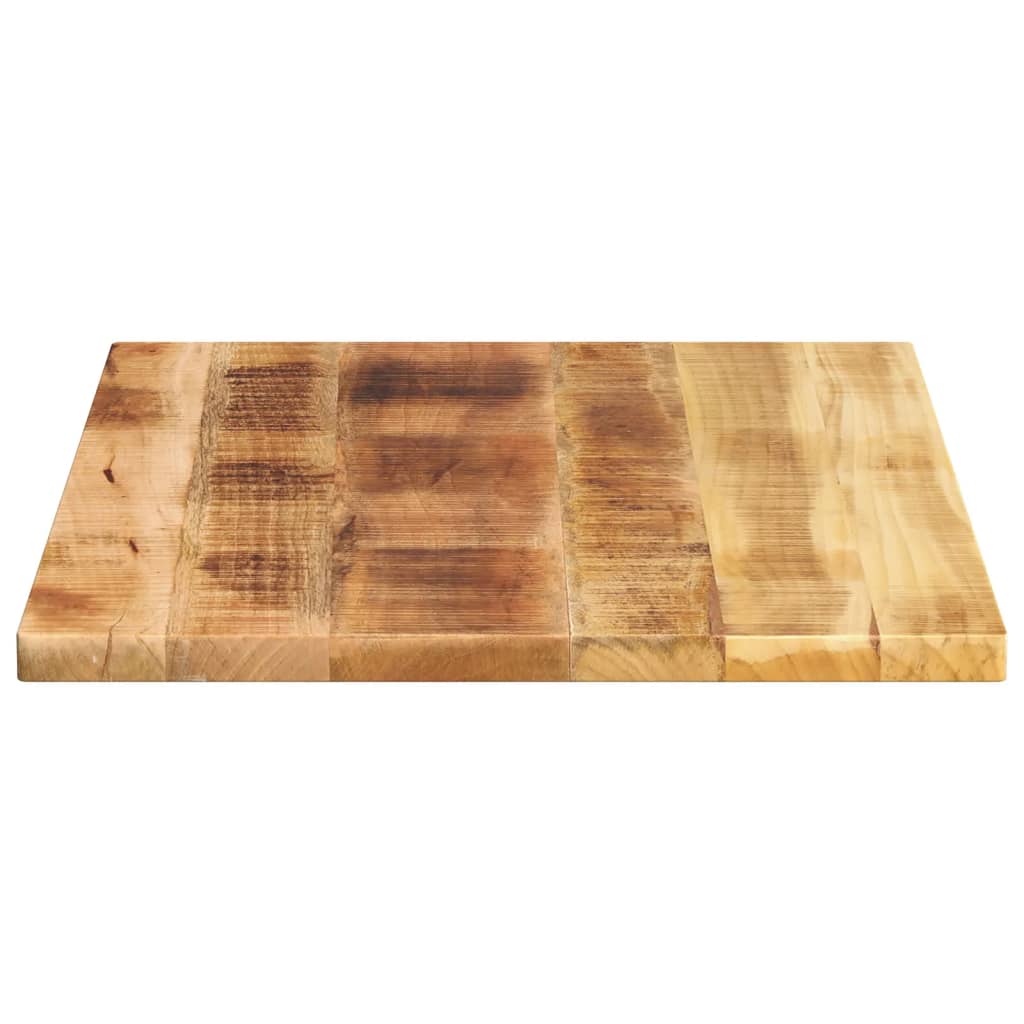Plateau de table carré en bois de manguier massif brut 80x50x3,8cm- COMFORTXL - 4