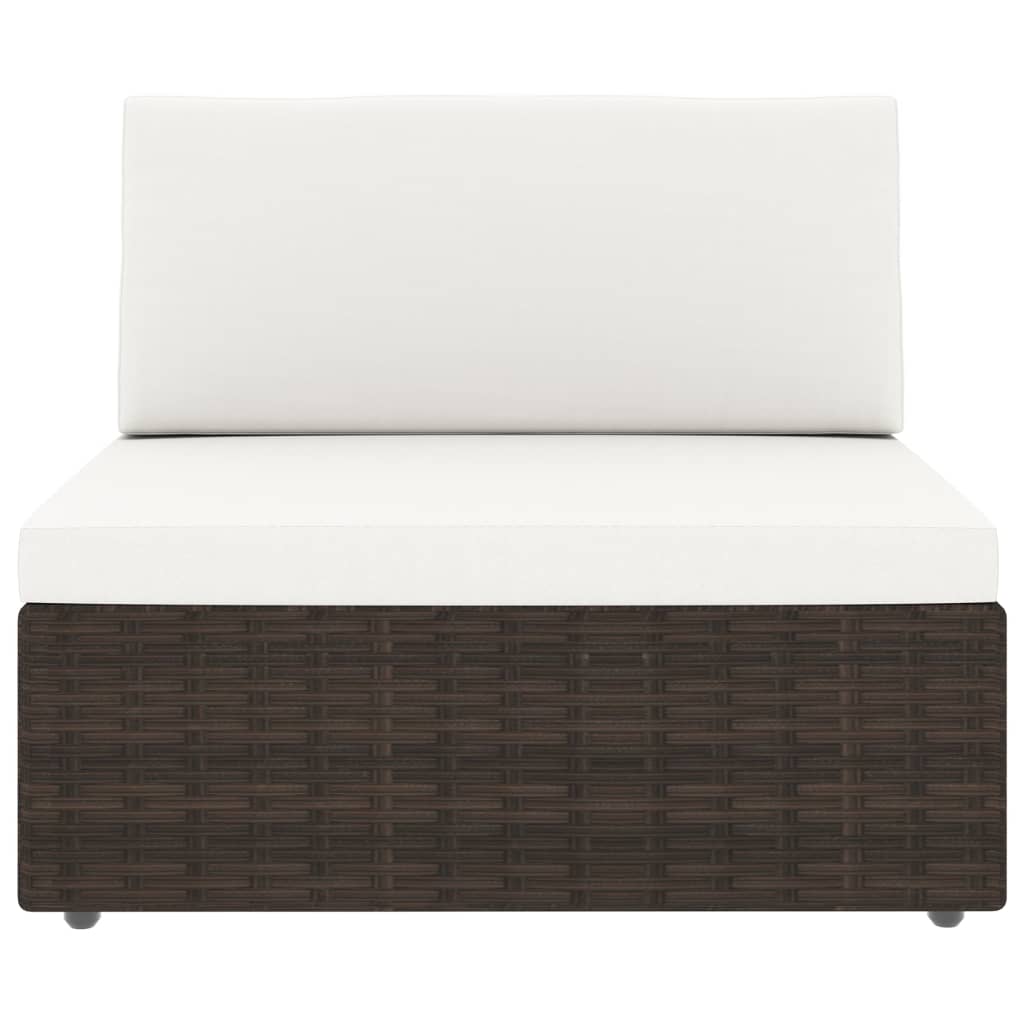 Salon de jardin 2 pcs Résine tressée Marron vidaXL - 4