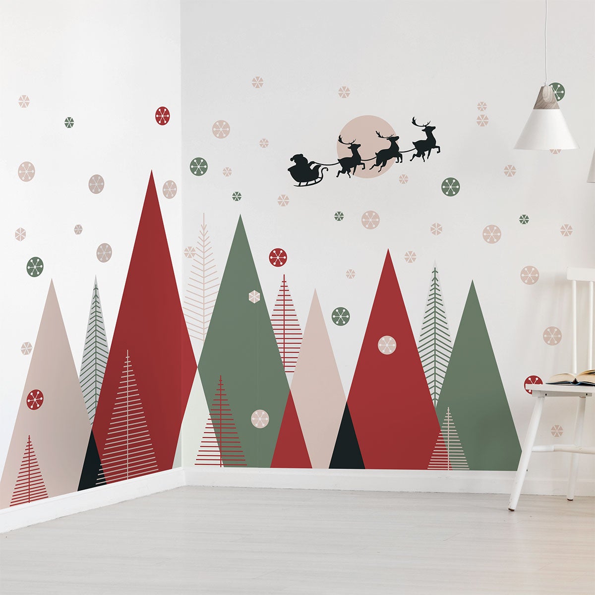 Adesivo montagne scandinave davanti alle renne! - Sticker adesivo - adesivi murali - 80x120cm - 3