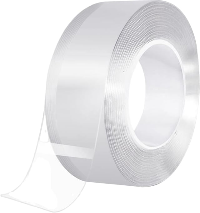 3M Ruban Adhésif Double Face Extra Fort - Transparent Fin Nano Tape, Amovible Traceless Bande Antidérapant, Réutilisable Double-Face Gel pour Tapis