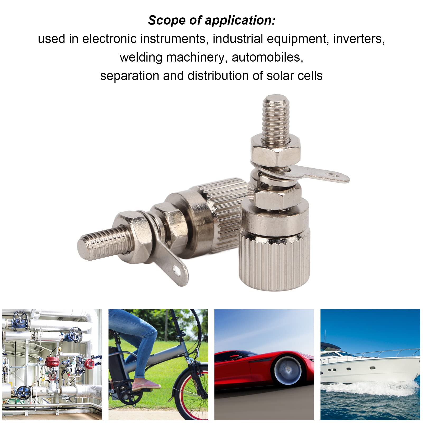 2 pezzi terminale corrente M4x27mm lunga durata pratico conveniente piccolo compatto parti elettroniche - 4