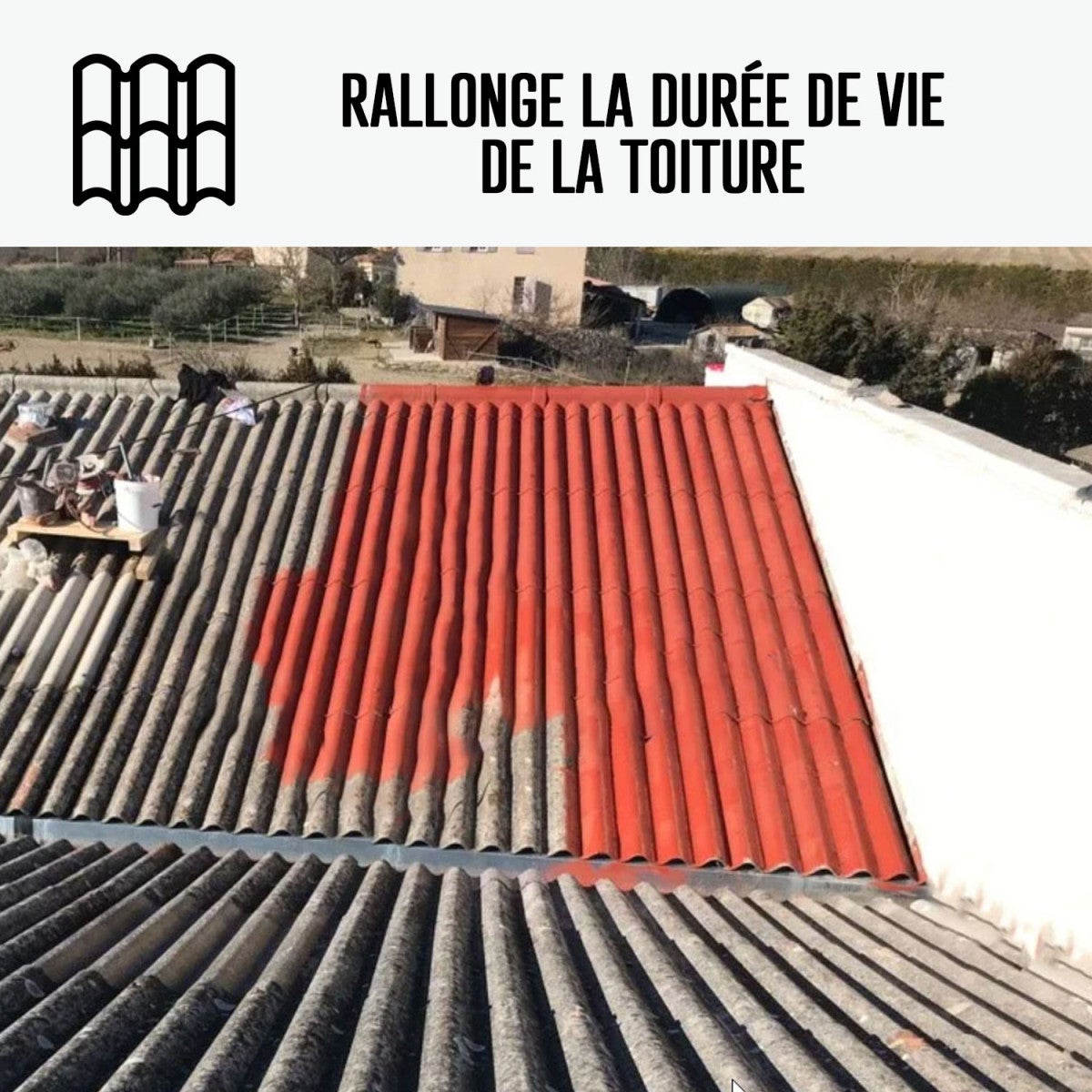 Peinture fibro ciment pour encapsulage support amiante / plomb : ARCACOVER AMIANTE. Blanc - 2.5 L - ARCANE INDUSTRIES - 5