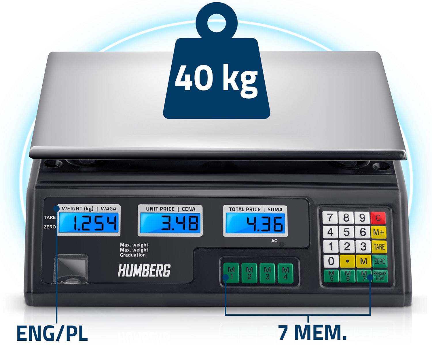 Balance électronique de magasin Humberg MH-190 40 kg - 6