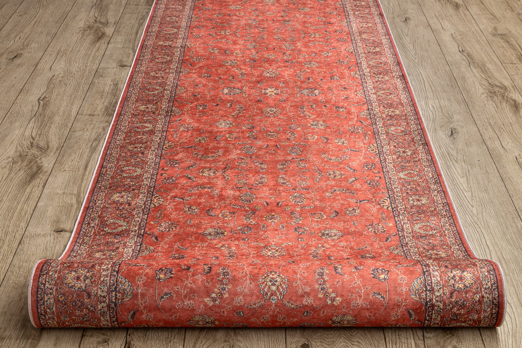 CHODNIK podgumowany DO PRANIA LOTUS TRADITION 58160 Klasyczny, ornament czerwony 100cm 100x530 cm - 5
