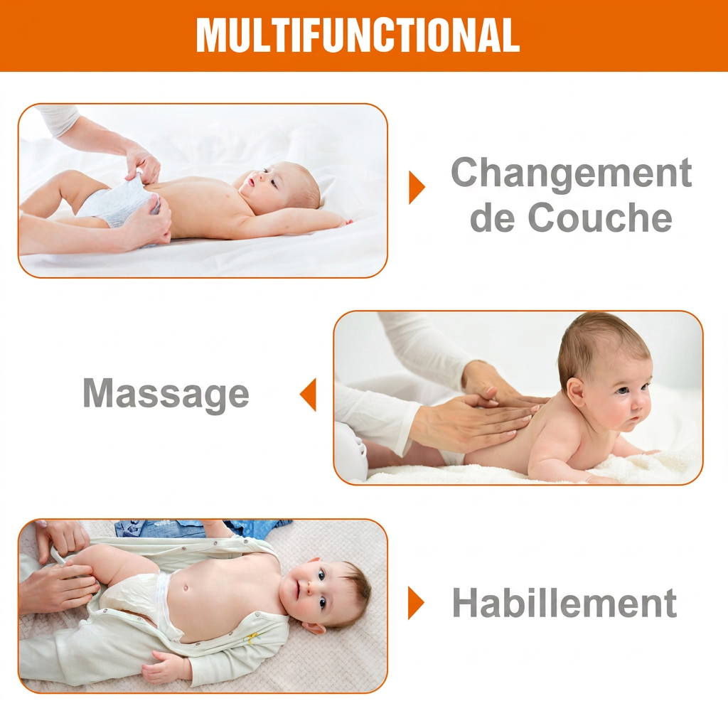Meuble à Langer pour bébé,Table à langer,Commode,Compartiments ouverts,5 tiroirs et étagères,Chambre,Blanche,120x50x91.5cm - 5